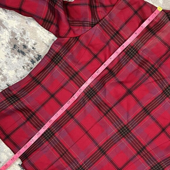 Vintage Pendleton Blazer Womens 10 Red Black Tartan Blazer 100% Virgin Wool - Picture 7 of 11